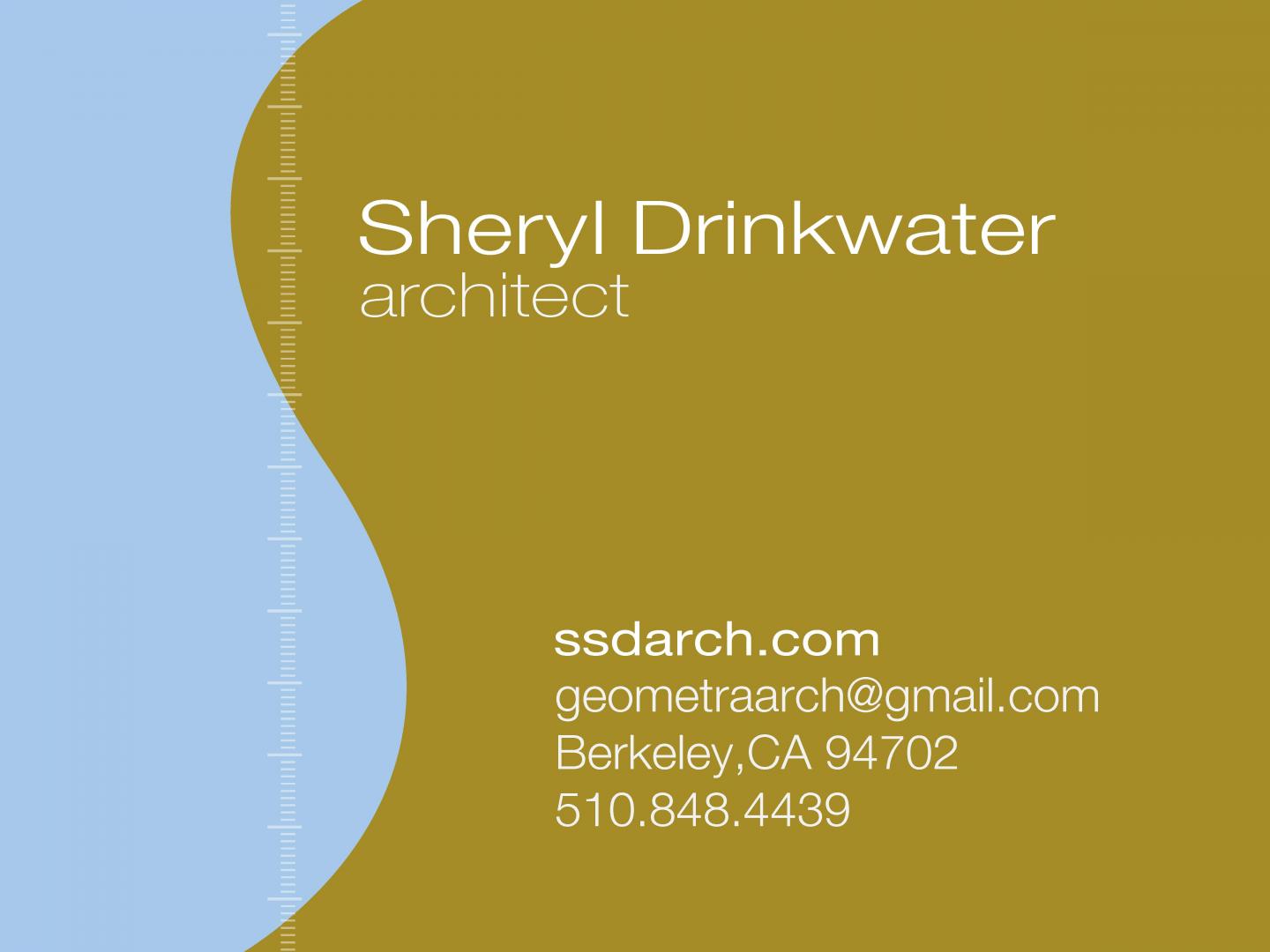 Sheryl Drinkwater, Architect